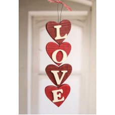 Hanging LOVE Hearts Home Decor Hanger Homewares Gift 38cms BRAND NEW Red   171342474395